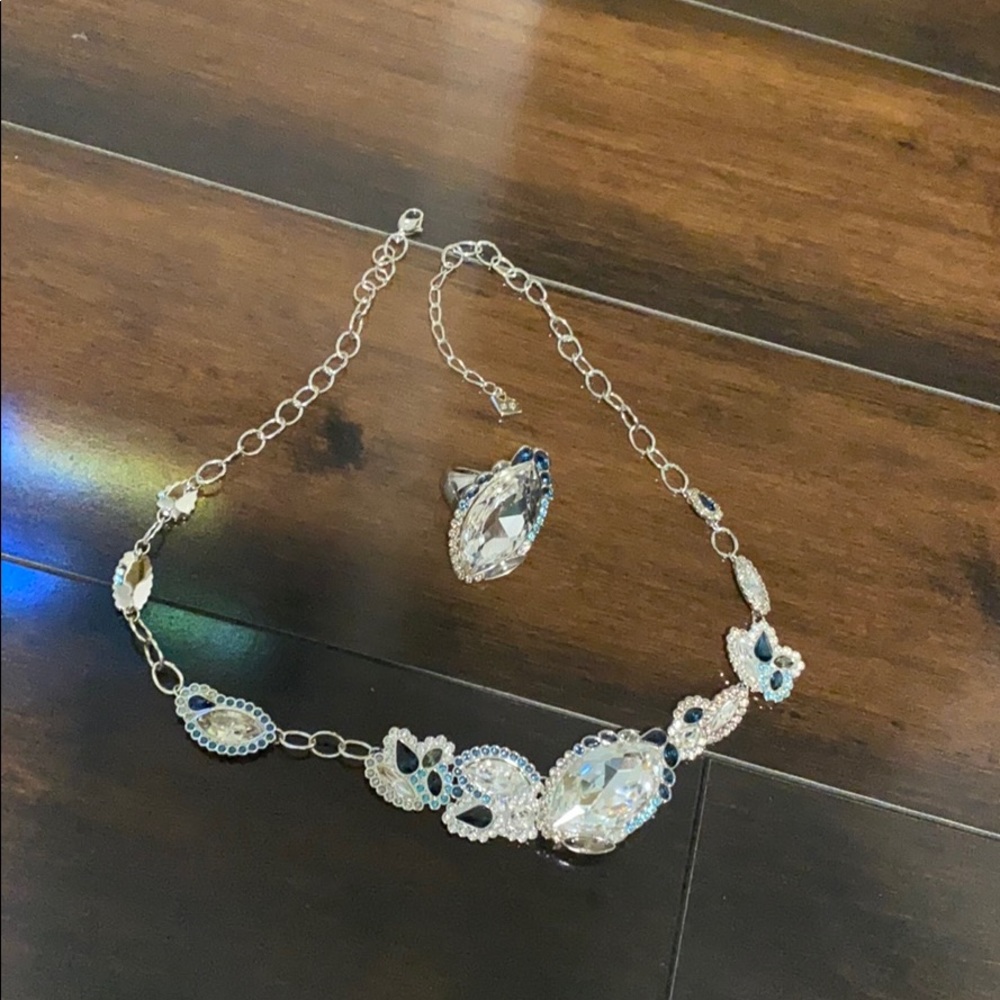 Swarovski necklace and ring set